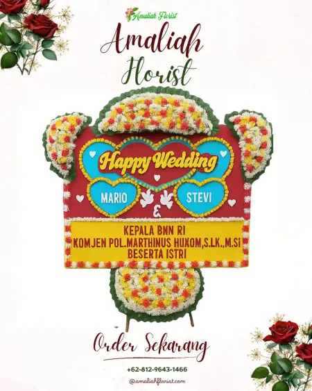 Papan Bunga Pernikahan Kuta Waringin